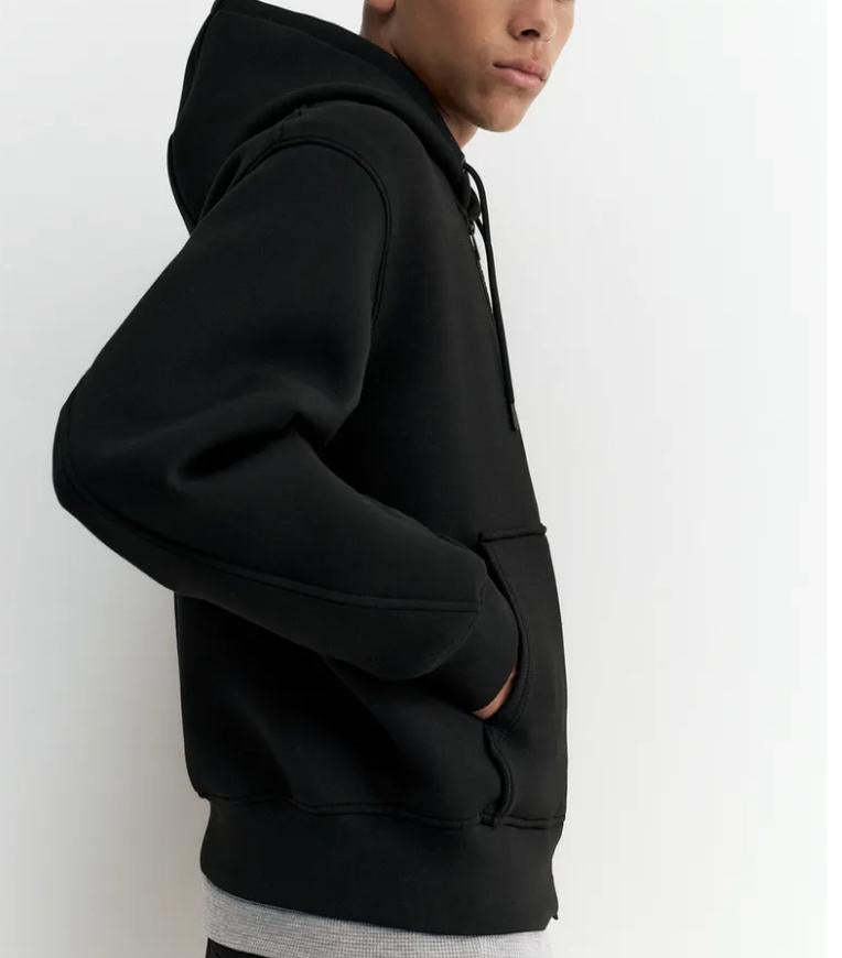 zip-up hoodie black