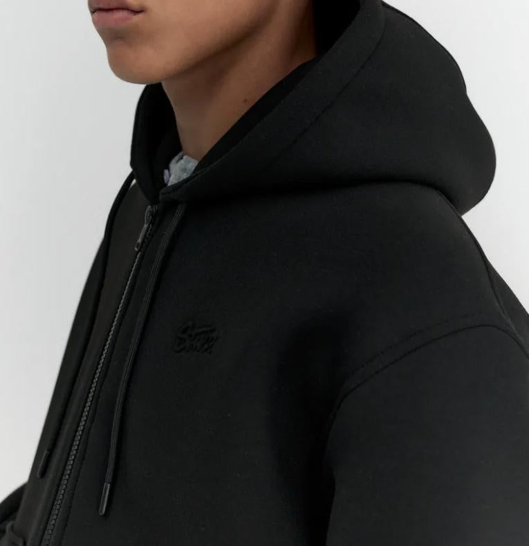 zip-up hoodie black