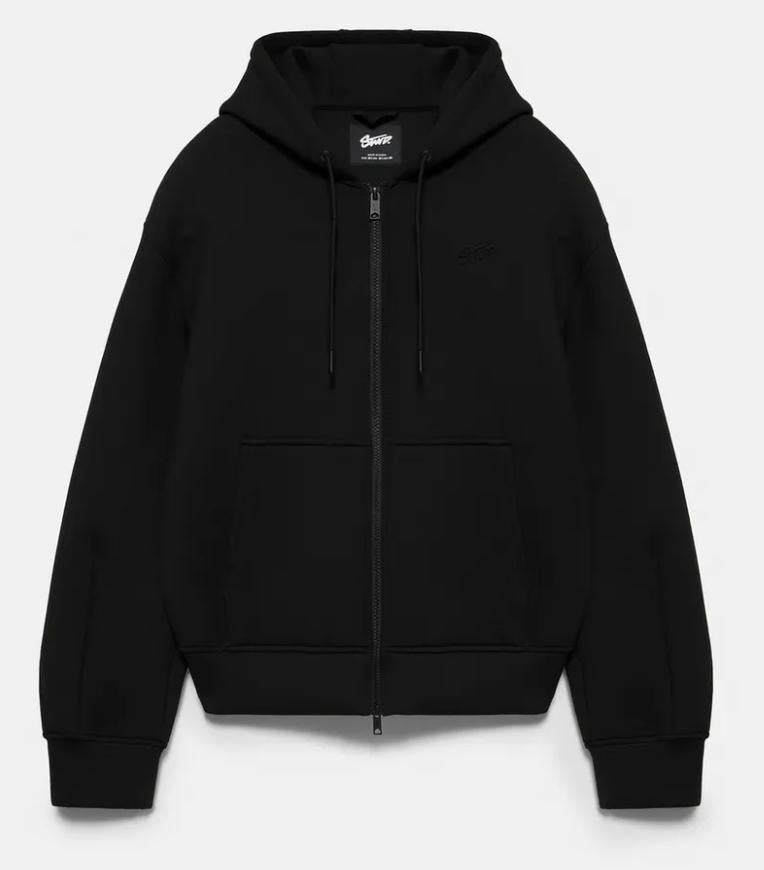 zip-up hoodie black
