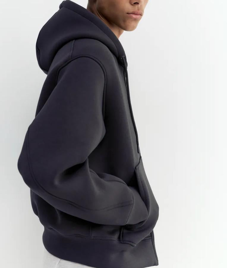 zip-up hoodie black