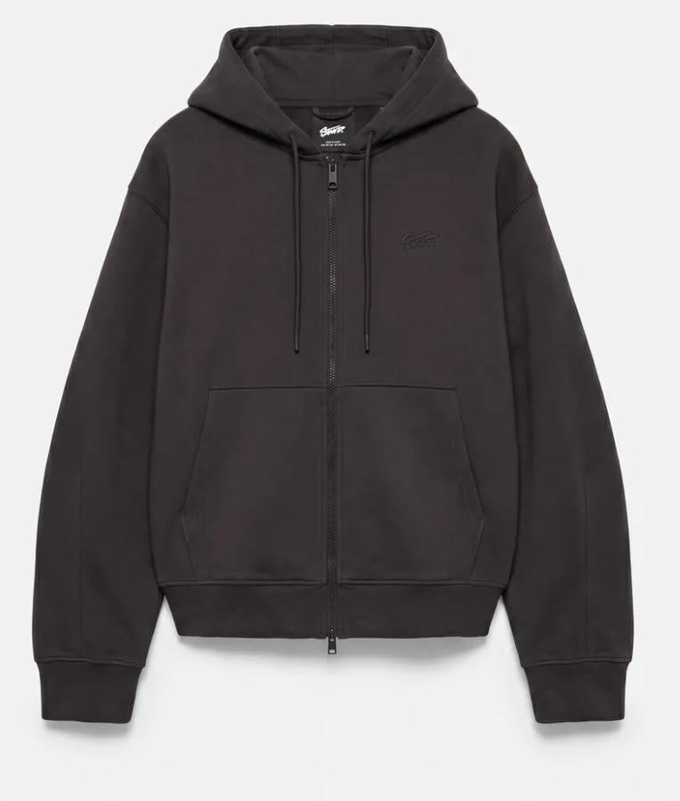 zip-up hoodie black