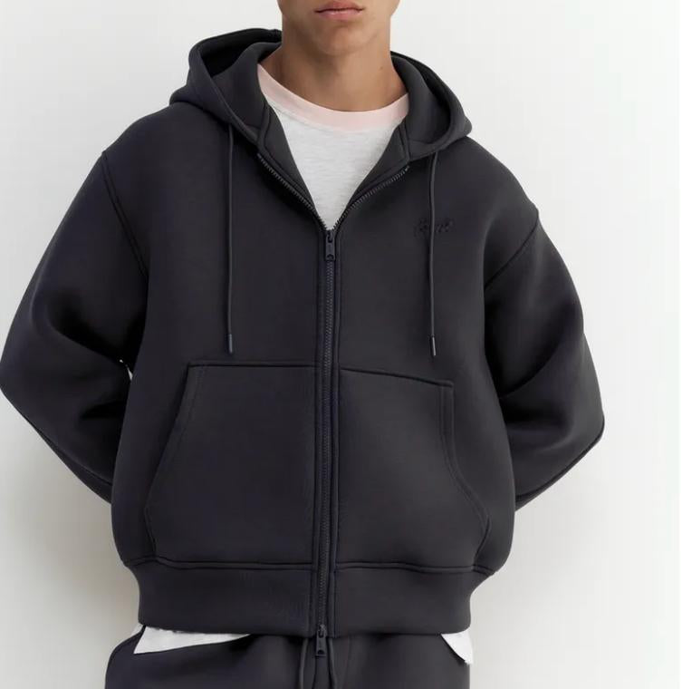 zip-up hoodie black